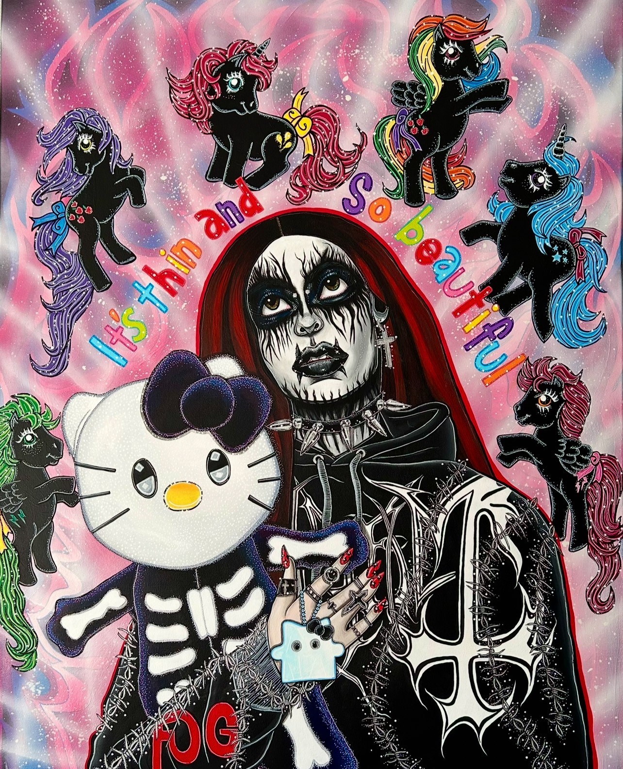 Funeral Fog, 100x80cm, Mixed Media, 2024