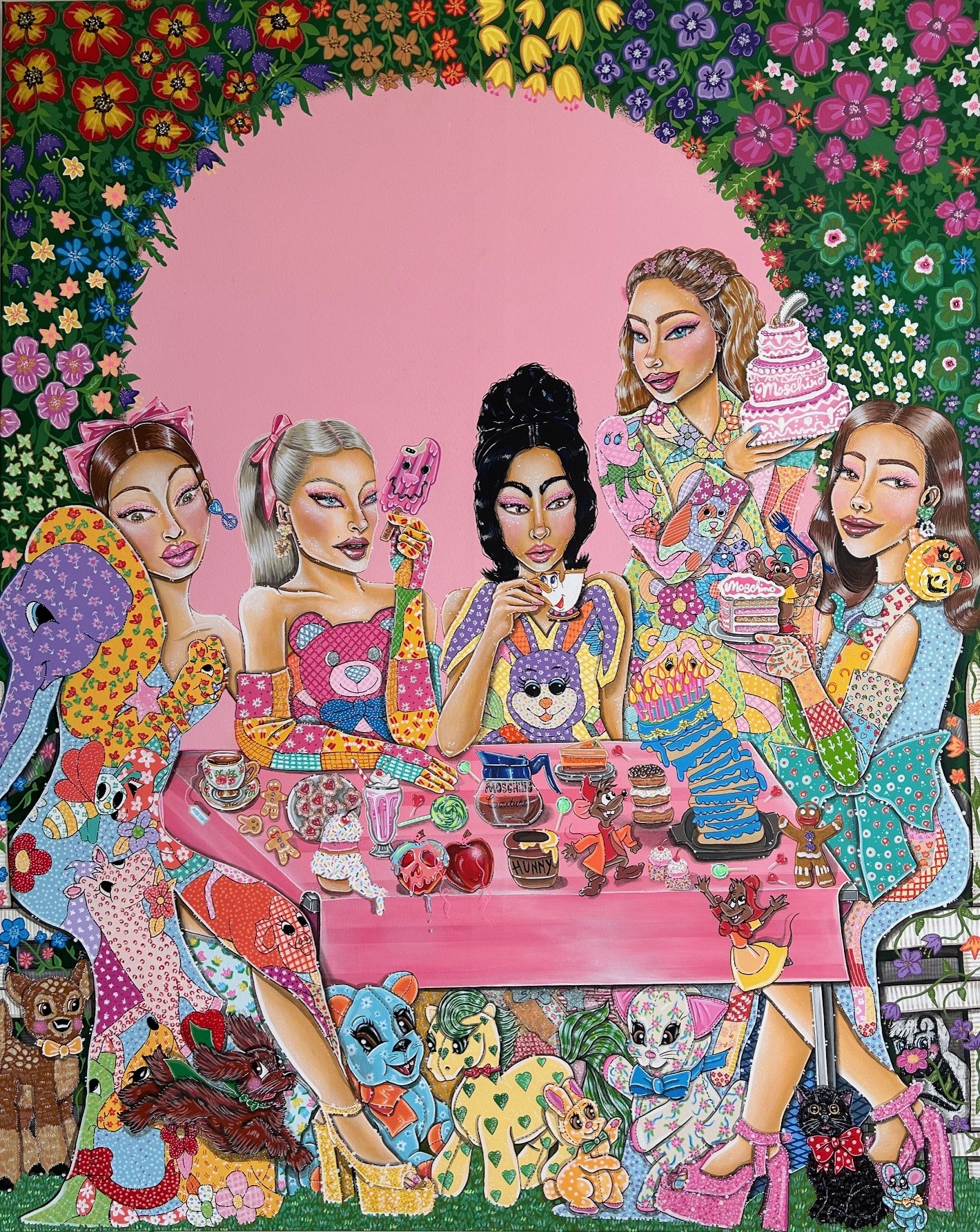 Come on Barbie let's go party, 100x80cm, acrylics, 2026